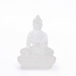 Clear Quartz (Spatika) Buddha Idol: Spiritual Awareness