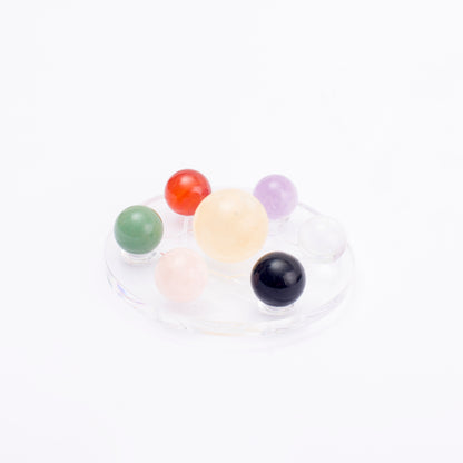 7 Chakra Balls with Grid Plate
