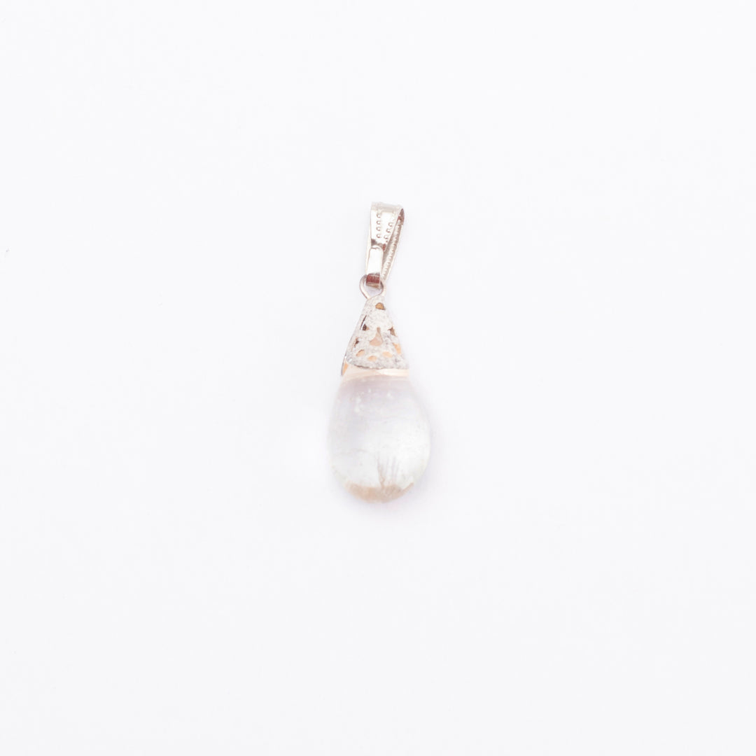 Clear Quartz Pendant: Spiritual Awareness - Drop Shape