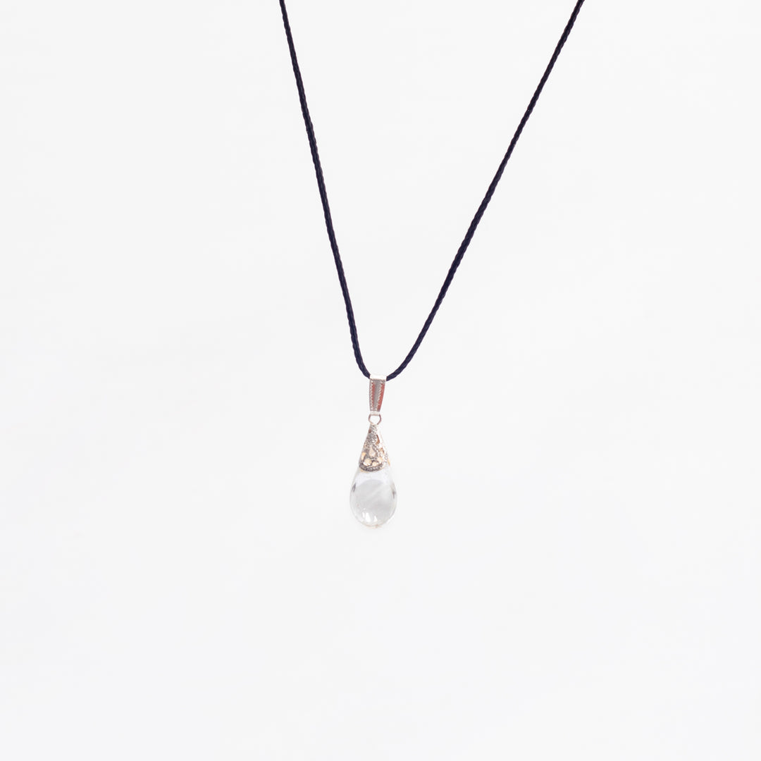 Clear Quartz Pendant: Spiritual Awareness - Drop Shape