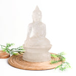 Load image into Gallery viewer, Clear Quartz (Spatika) Buddha Idol: Spiritual Awareness
