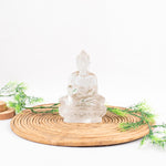 Load image into Gallery viewer, Crystal Clear Quartz Buddha Idol: Spiritual Awareness
