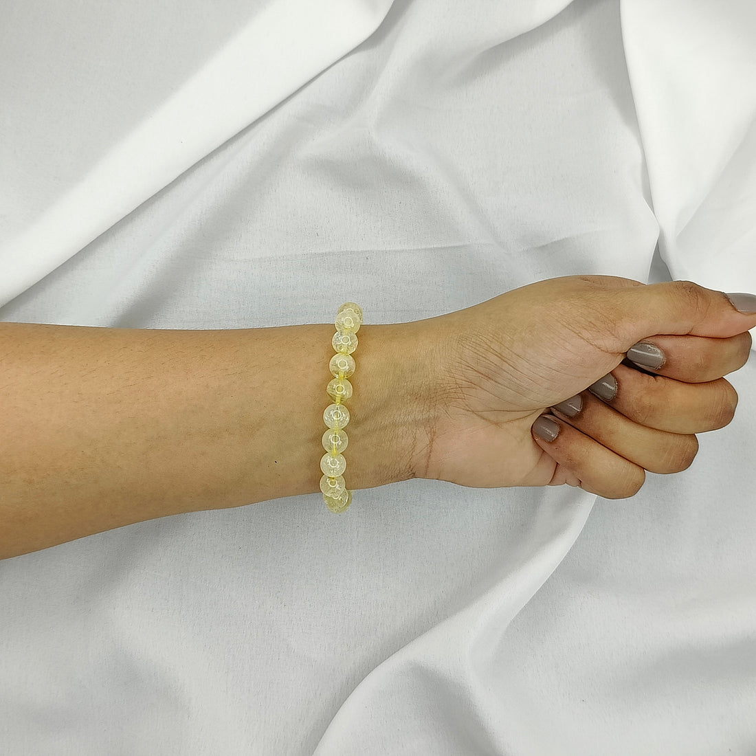 Citrine Round Beads Bracelet