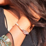 Load image into Gallery viewer, Golden Quartz &amp; Amethyst Bracelet : Clarity &amp; Calm
