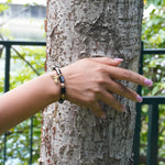 Load image into Gallery viewer, Obsidian Bracelet: Wings Charm
