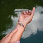 Load image into Gallery viewer, Golden Quartz &amp; Amethyst Bracelet : Clarity &amp; Calm
