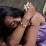 Load image into Gallery viewer, Rose Quartz Bracelet: Heart Charms

