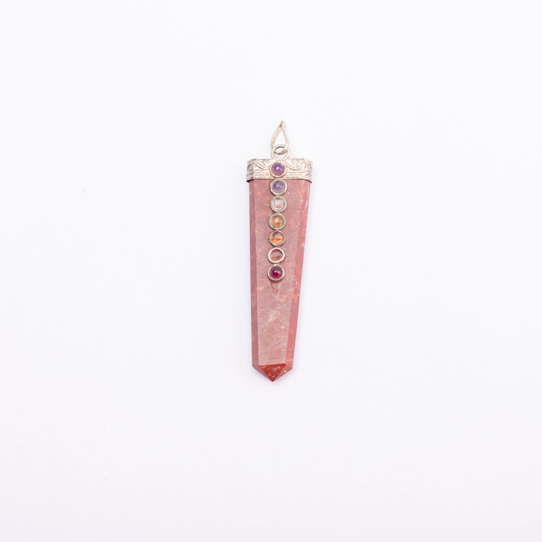 Flat Pencil with Chakra Stones Pendants