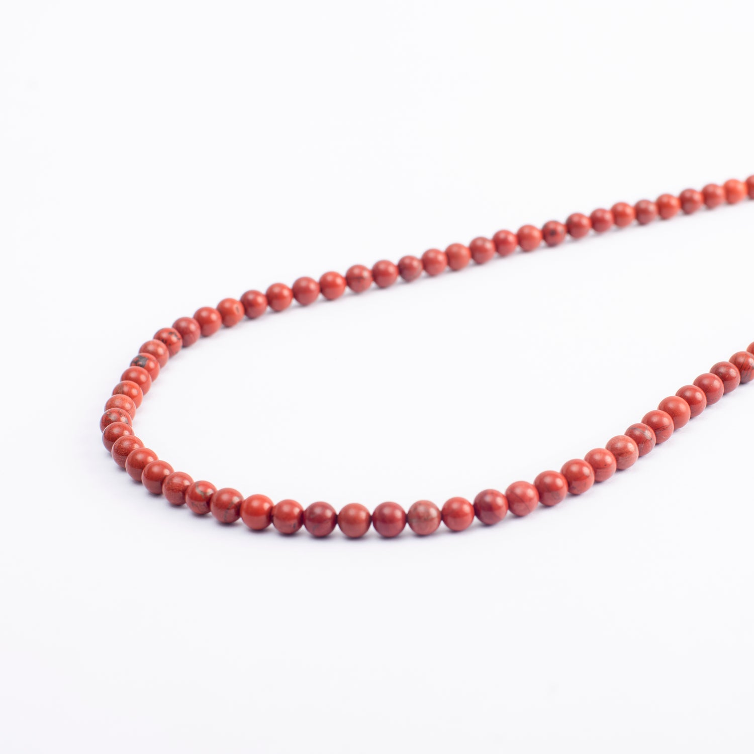 Jasper Red Round Plain Beads Japamala 6mm