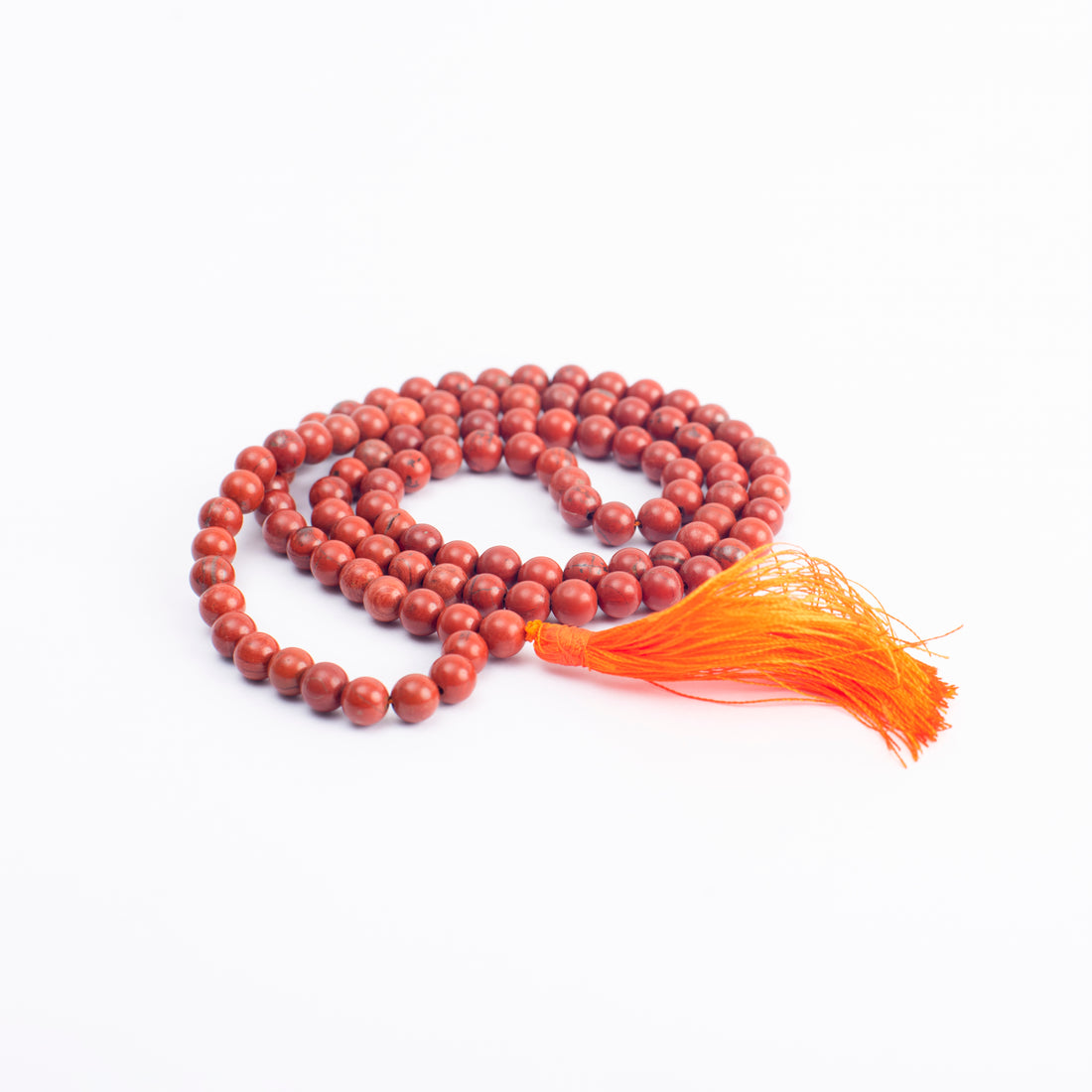 Jasper Red Round Plain Beads Japamala 6mm