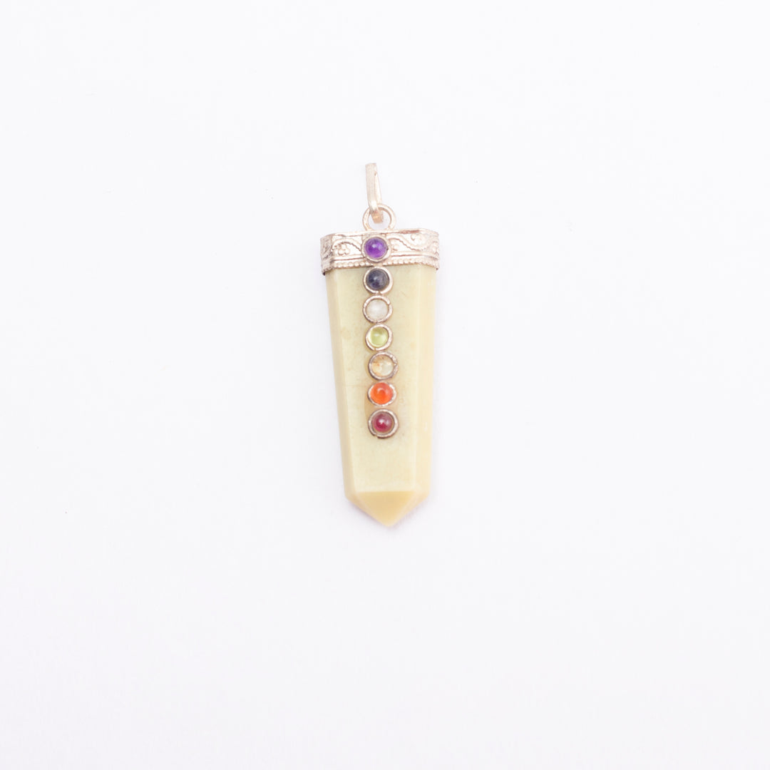 Flat Pencil with Chakra Stones Pendants