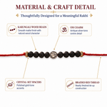 Load image into Gallery viewer, Karungali Om Charm Rakhi