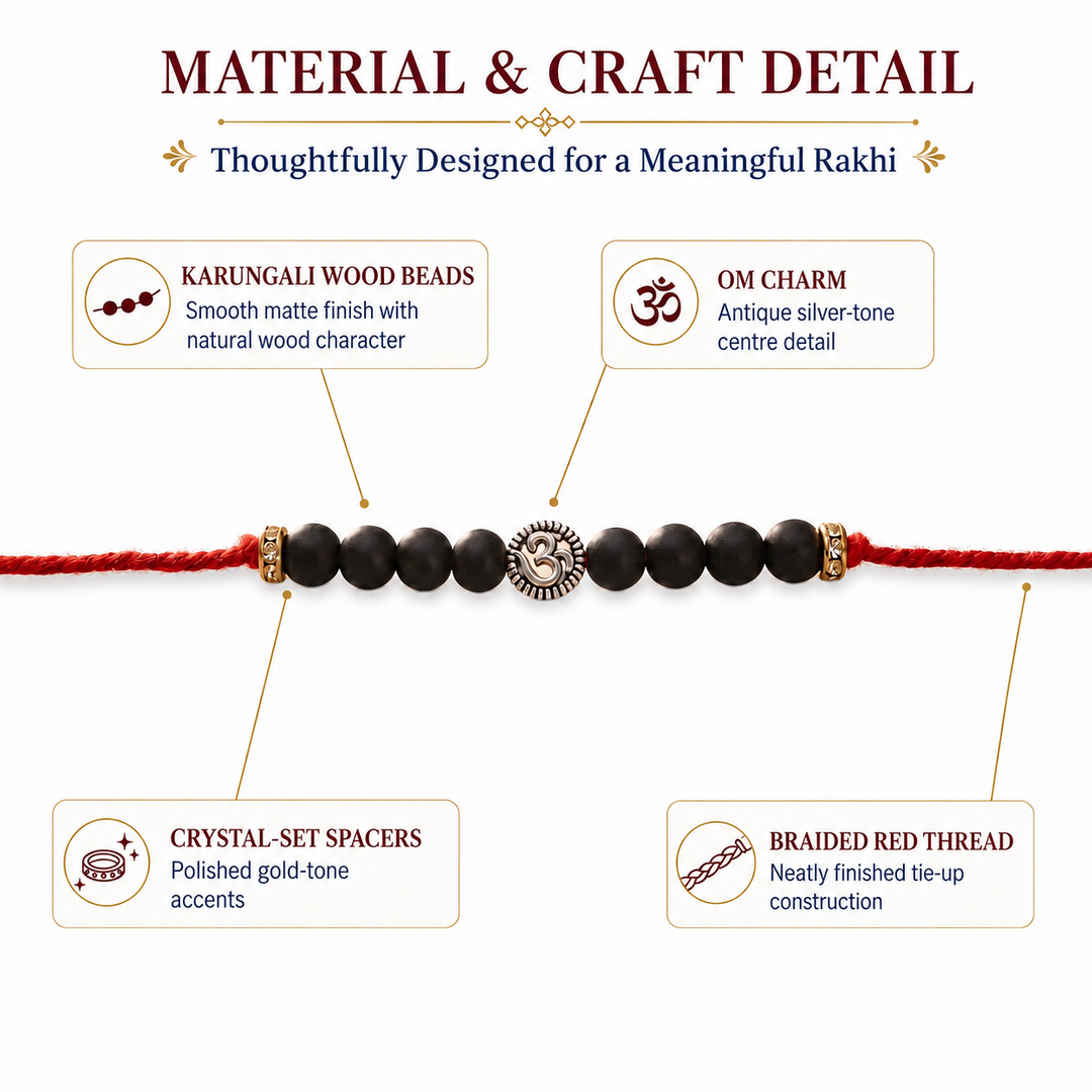 Karungali Om Charm Rakhi