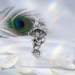 Load image into Gallery viewer, Krishna Silver Pendant: Abhaya Venugopala
