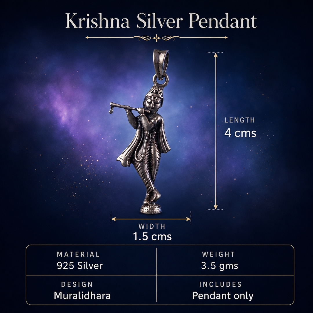 Krishna Silver pendant