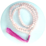 Load image into Gallery viewer, Kunzite Japamala: Loving thoughts - Round Plain Beads 8mm
