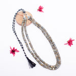 Load image into Gallery viewer, Labradorite Necklace: Enhance Inner Worth - 2 Layered Oval Cut Beads
