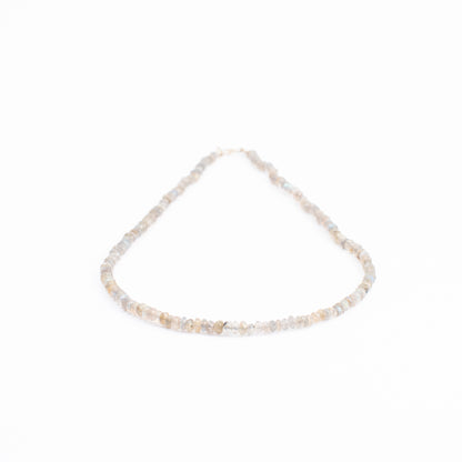 Labradorite Oval Cut Beads Necklace