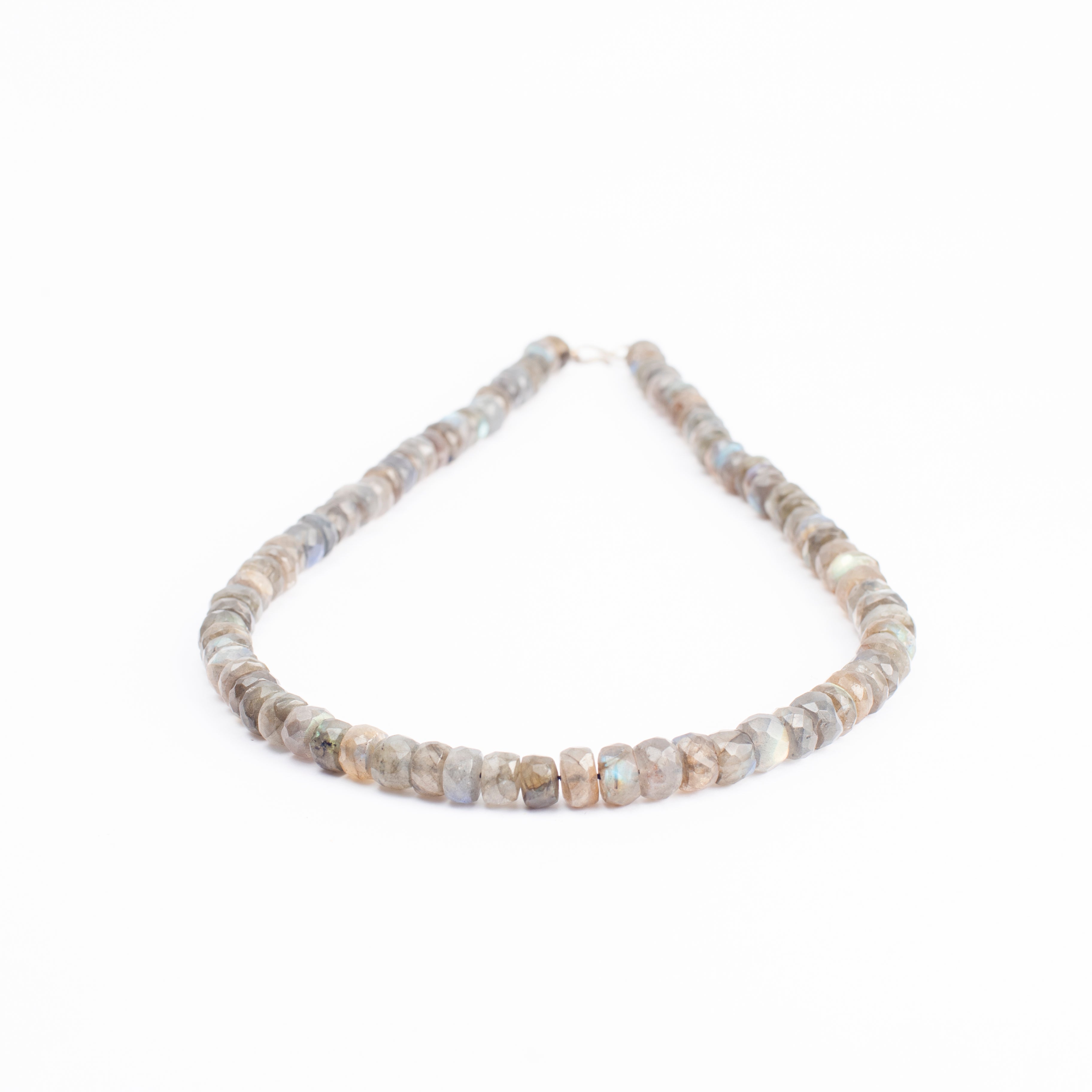 Labradorite Oval Cut Beads Necklace