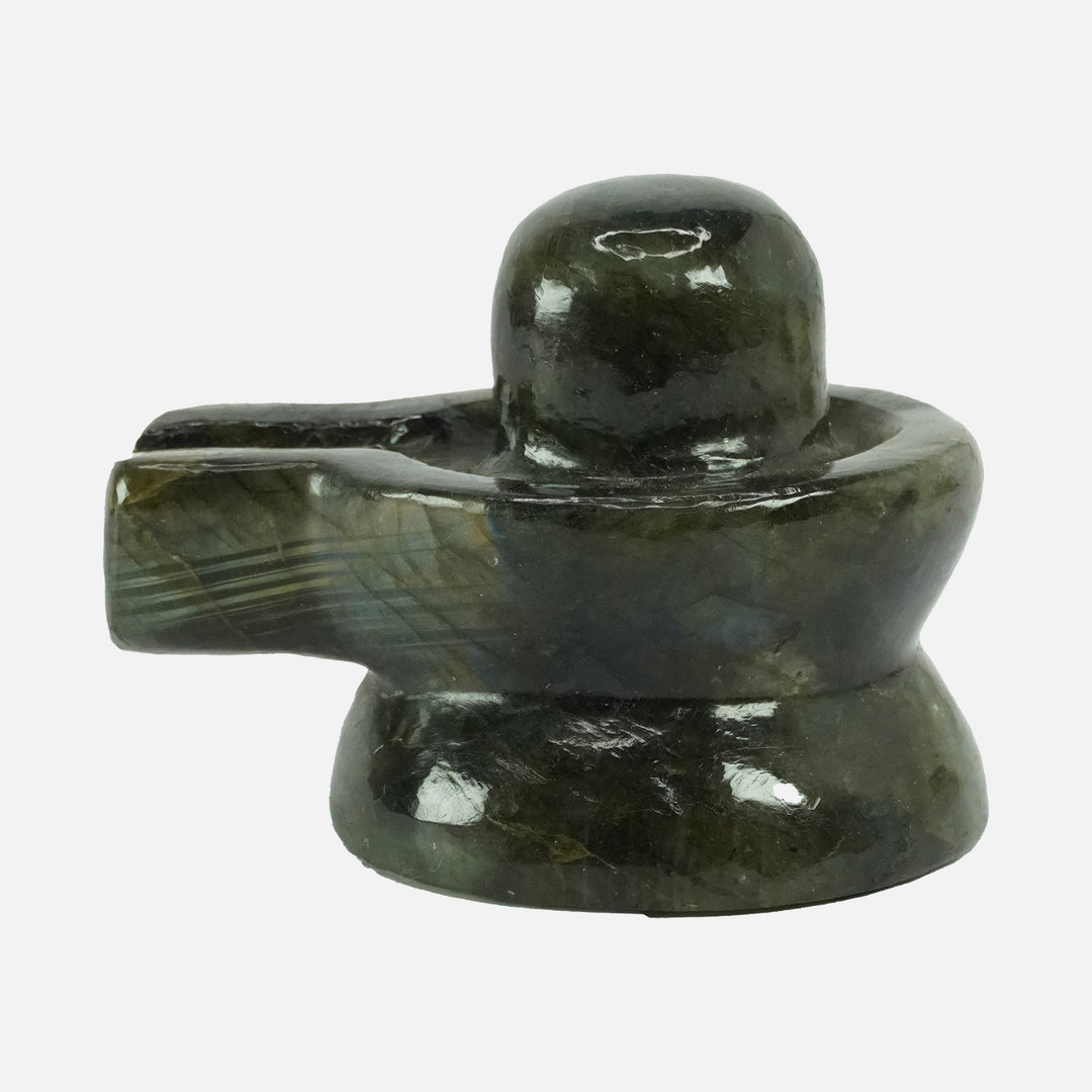 Labradorite Jaldhara Shivalingam