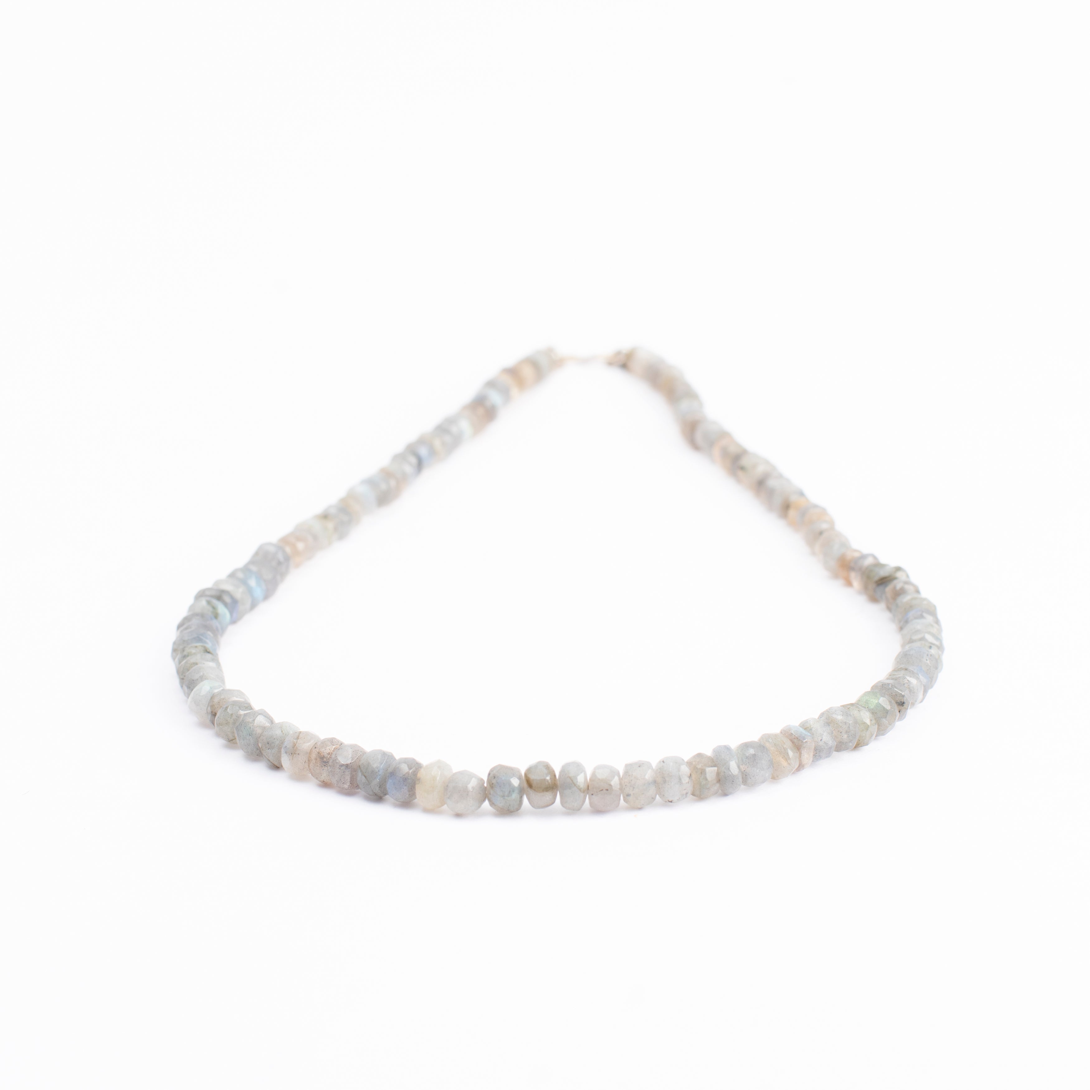 Labradorite Light Shade Oval Cut Beads Necklace