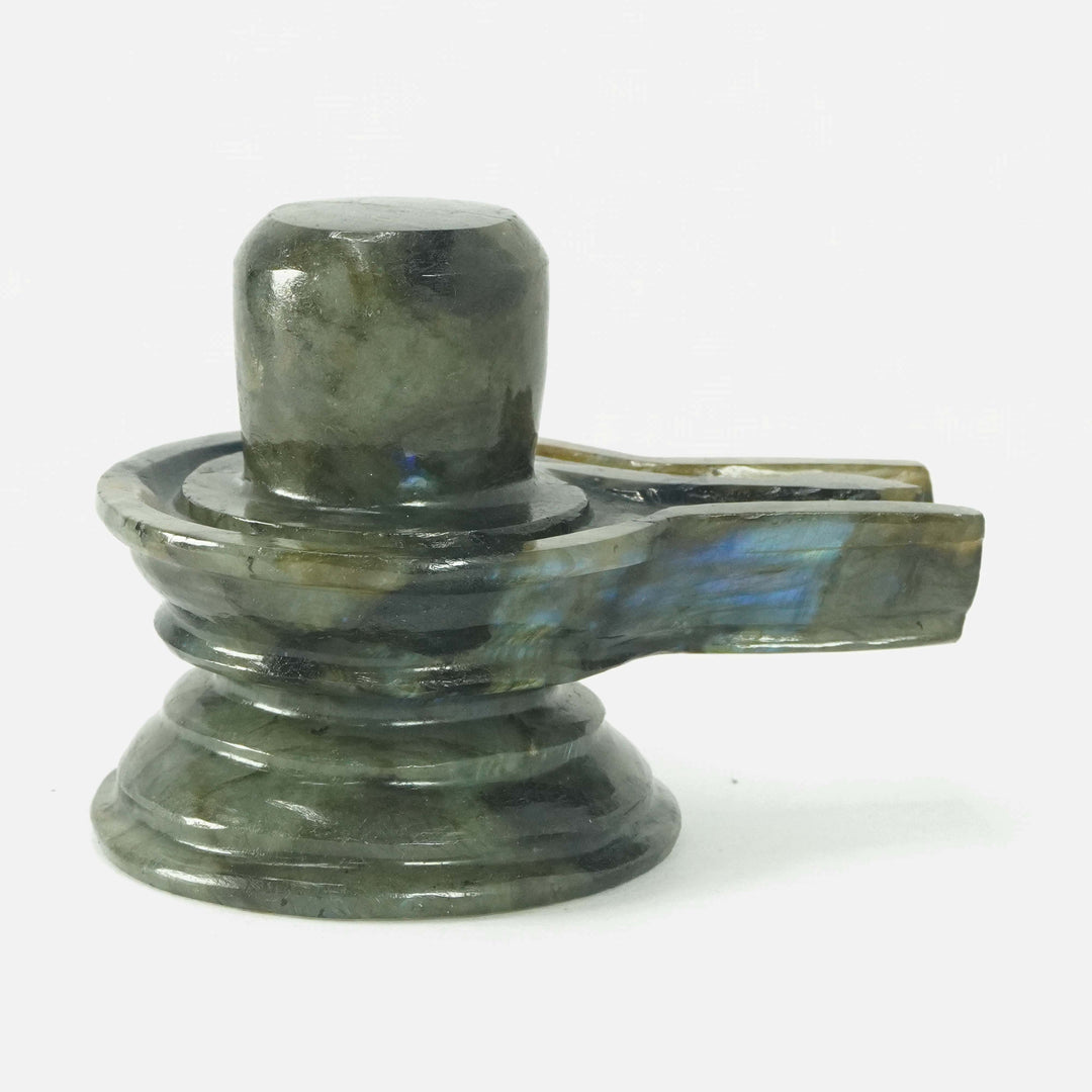 Labradorite Jaldhara Shivalingam | 301-350 gms