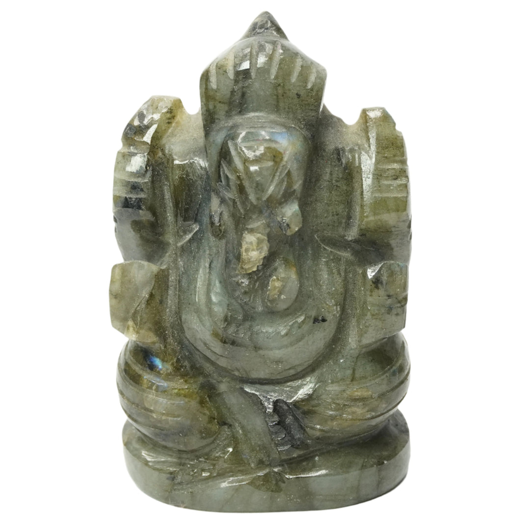 Labradorite Ganesha Idol: Enhances Inner Worth