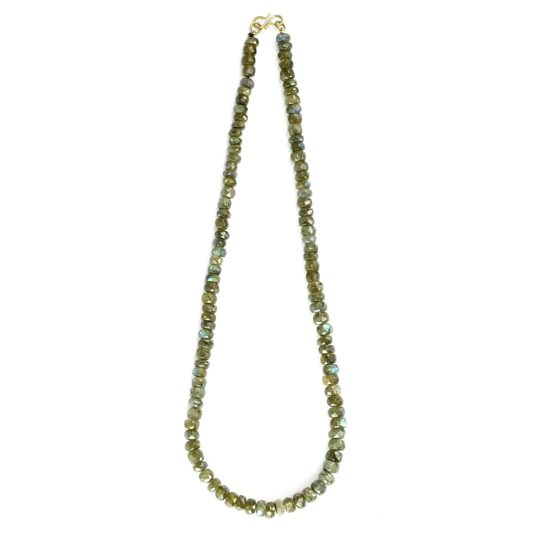 Labradorite Necklace: Enhances Inner Worth - Oval Cut Beads