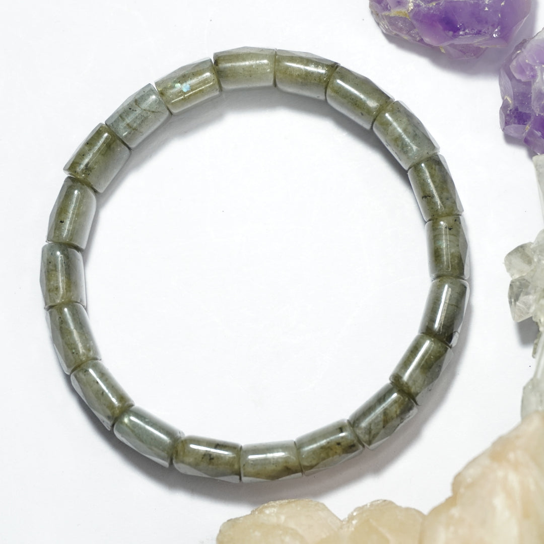 Labradorite Bracelet: Square Beads