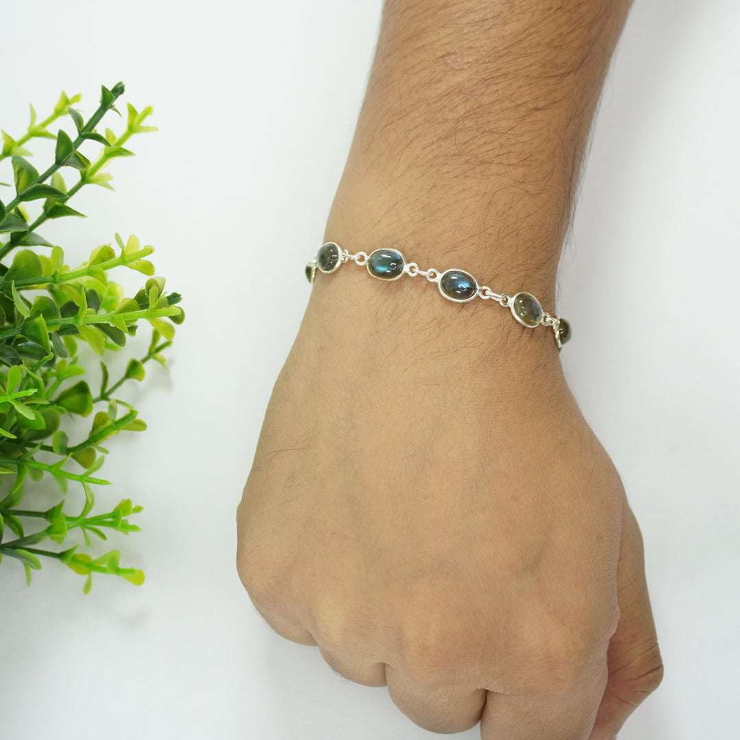 Labradorite Silver Bracelet