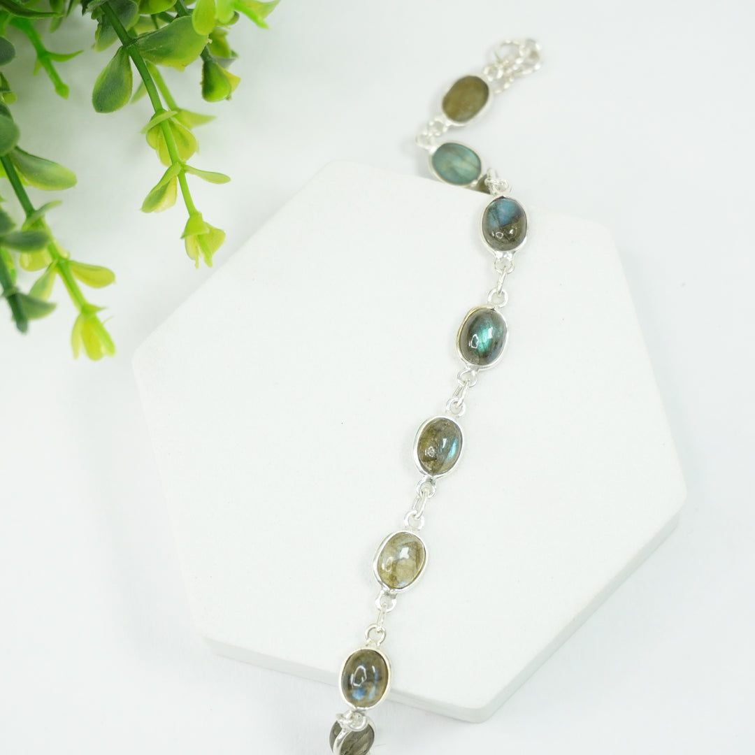 Labradorite Silver Bracelet