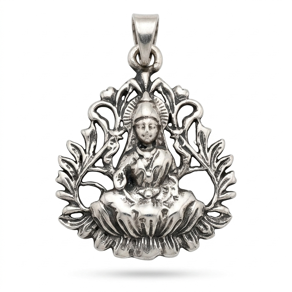 Lakshmi Silver Pendant