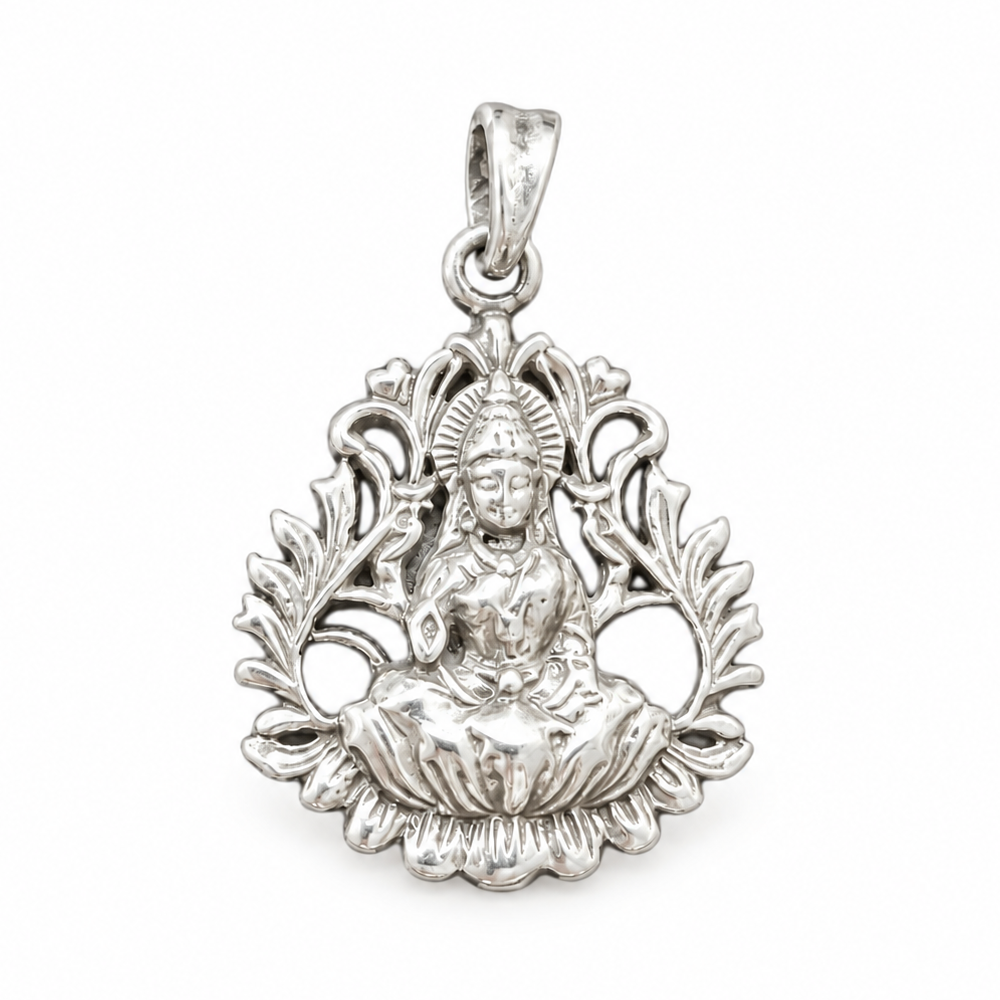 Lakshmi Silver Pendant