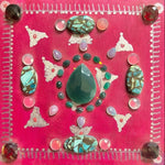 Load image into Gallery viewer, Lakshmi Yantra Crystal Grid: Green Onyx
