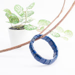 Load image into Gallery viewer, Lapis Lazuli Bracelet: Wisdom - Square Beads
