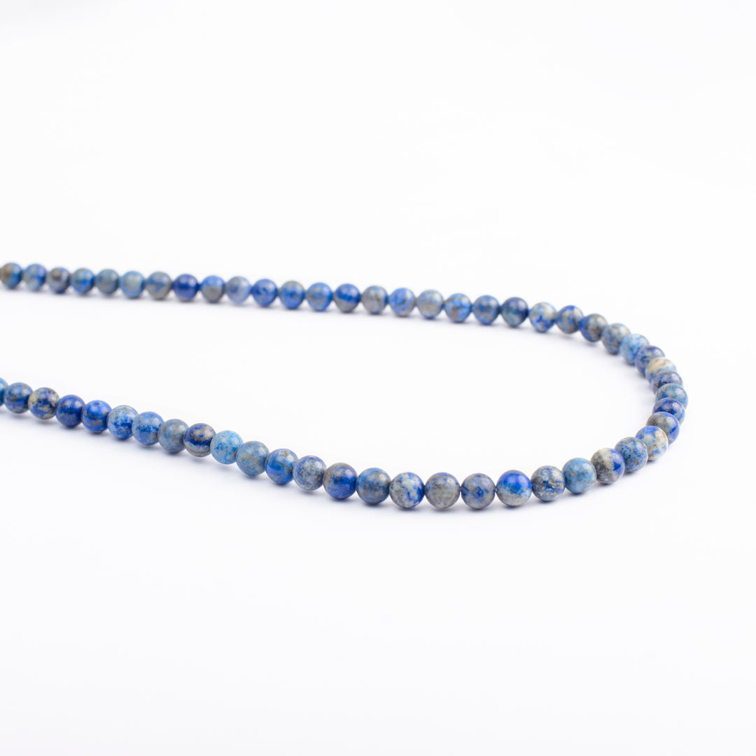 Lapis Lazuli Japamala - Round Plain Beads 8mm