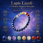 Load image into Gallery viewer, Lapis Lazuli Bracelet: 7 Chakra Support