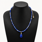 Load image into Gallery viewer, Lapis Lazuli Necklace: with a Drop Pendant