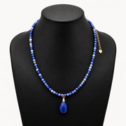 Lapis Lazuli Necklace: with a Drop Pendant