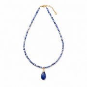 Lapis Lazuli Necklace: with a Drop Pendant