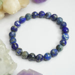 Load image into Gallery viewer, Lapis Lazuli Bracelet: Wisdom - Round Cut 8mm
