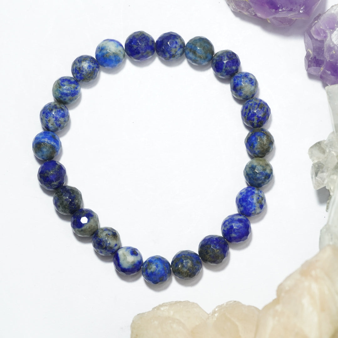 Lapis Lazuli Bracelet: Wisdom - Round Cut 8mm