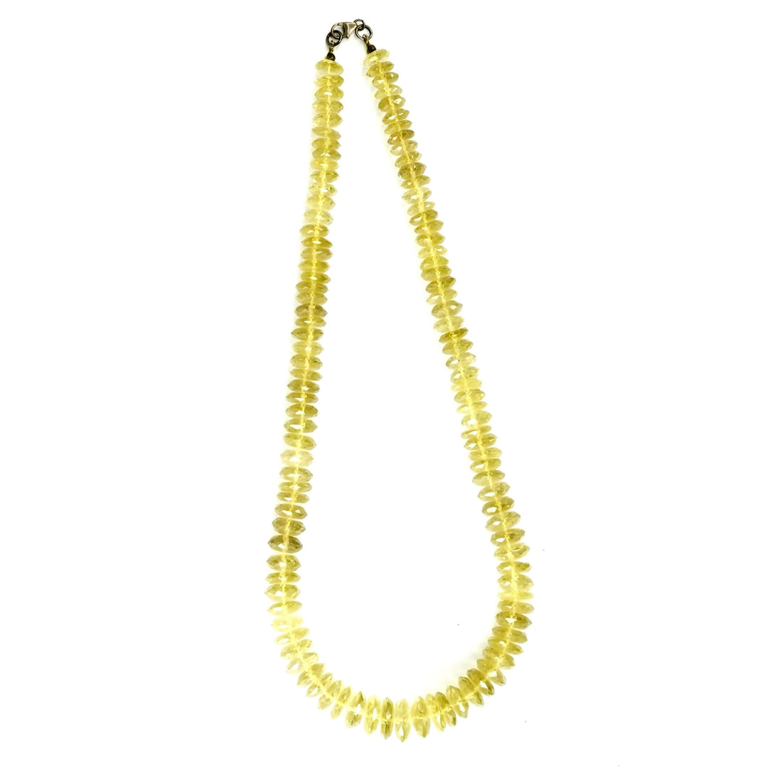 Lemon Topaz Necklace: Joyfulness - Chip Cut Single Layer