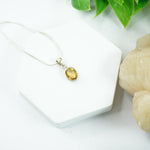 Load image into Gallery viewer, Lemon Topaz Silver Pendant - Small Oval
