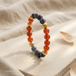 Load image into Gallery viewer, Red Carnelian, Lapis Lazuli and Golden Pyrite