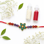 Load image into Gallery viewer, Mayur Tejas Crystal Rakhi