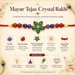 Load image into Gallery viewer, Mayur Tejas Crystal Rakhi
