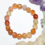 Load image into Gallery viewer, Mixed Carnelian Bracelet  - Round Cut Beads 12mm
