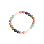 Mixed Crystal Stones Bracelet - Round Beads 8mm