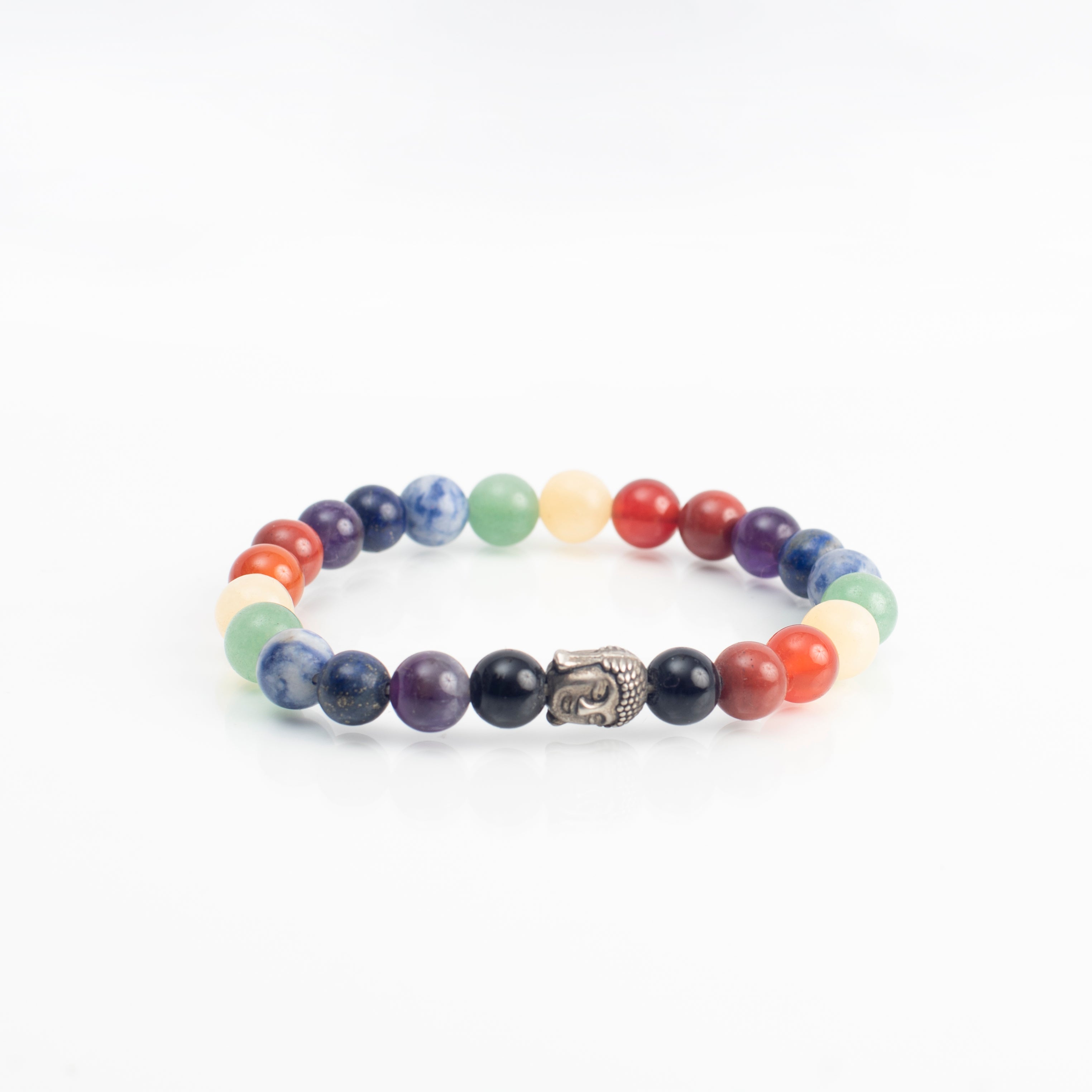 Mixed Crystals with Buddha Face Bracelet
